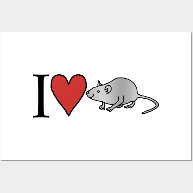 I love Rats Wall Art by ellenhenryart